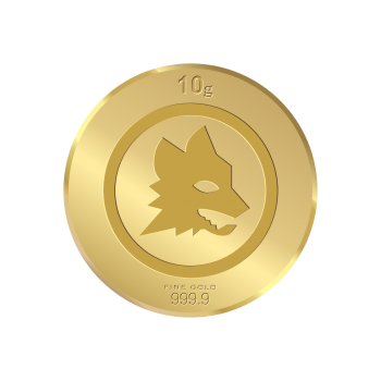 Moneta Oro AS Roma Lupetto Gratton 10g