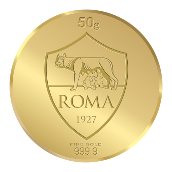 Moneta Oro AS Roma Stemma Ufficiale 50g