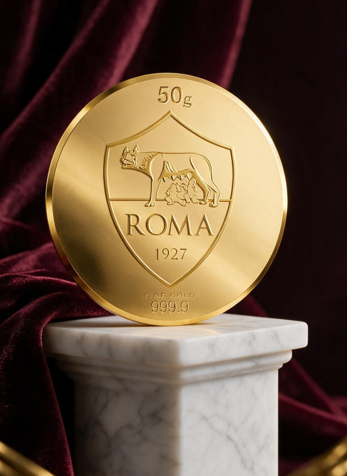 Moneta in oro 999.99 ‰ della Collezione Ufficiale AS Roma