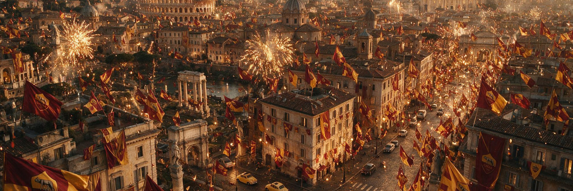 La Roma celebra uno dei successi nazionali del nuovo millennio