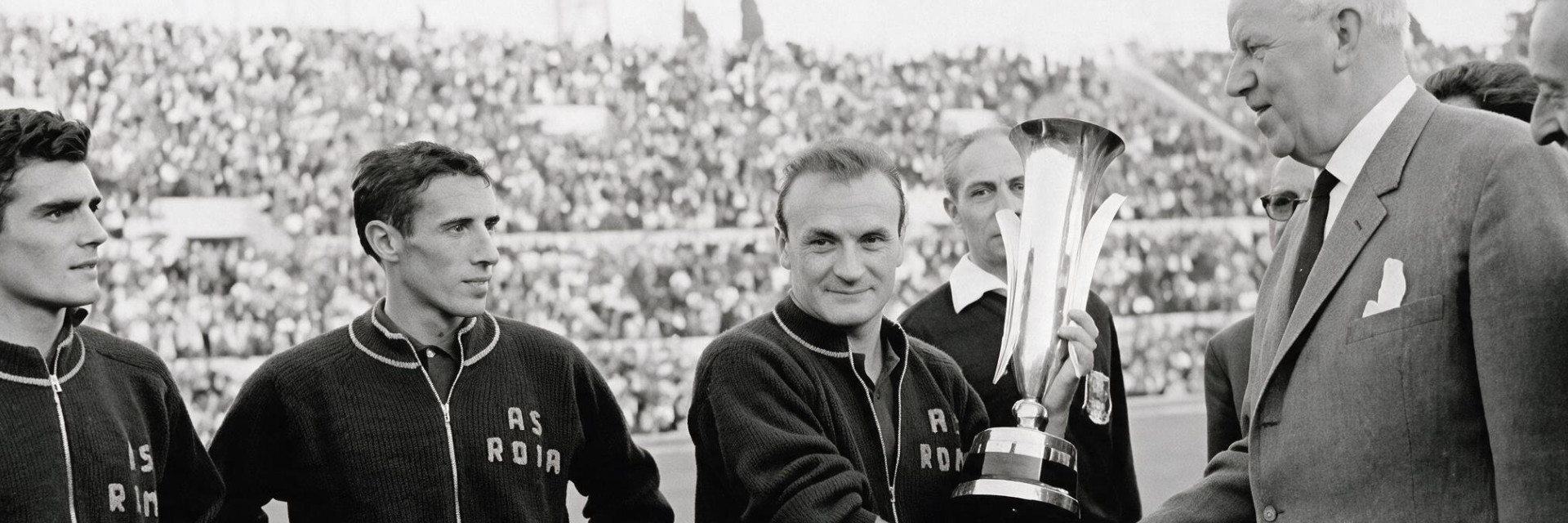 La squadra dell’AS Roma protagonista del primo Scudetto